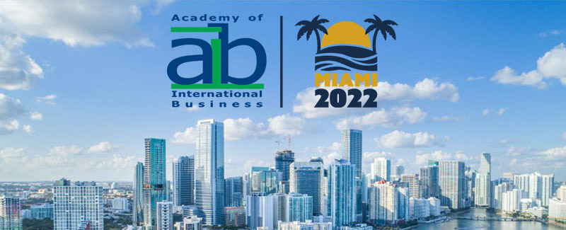 Miami skyline with AIB 2022 logo overlaid